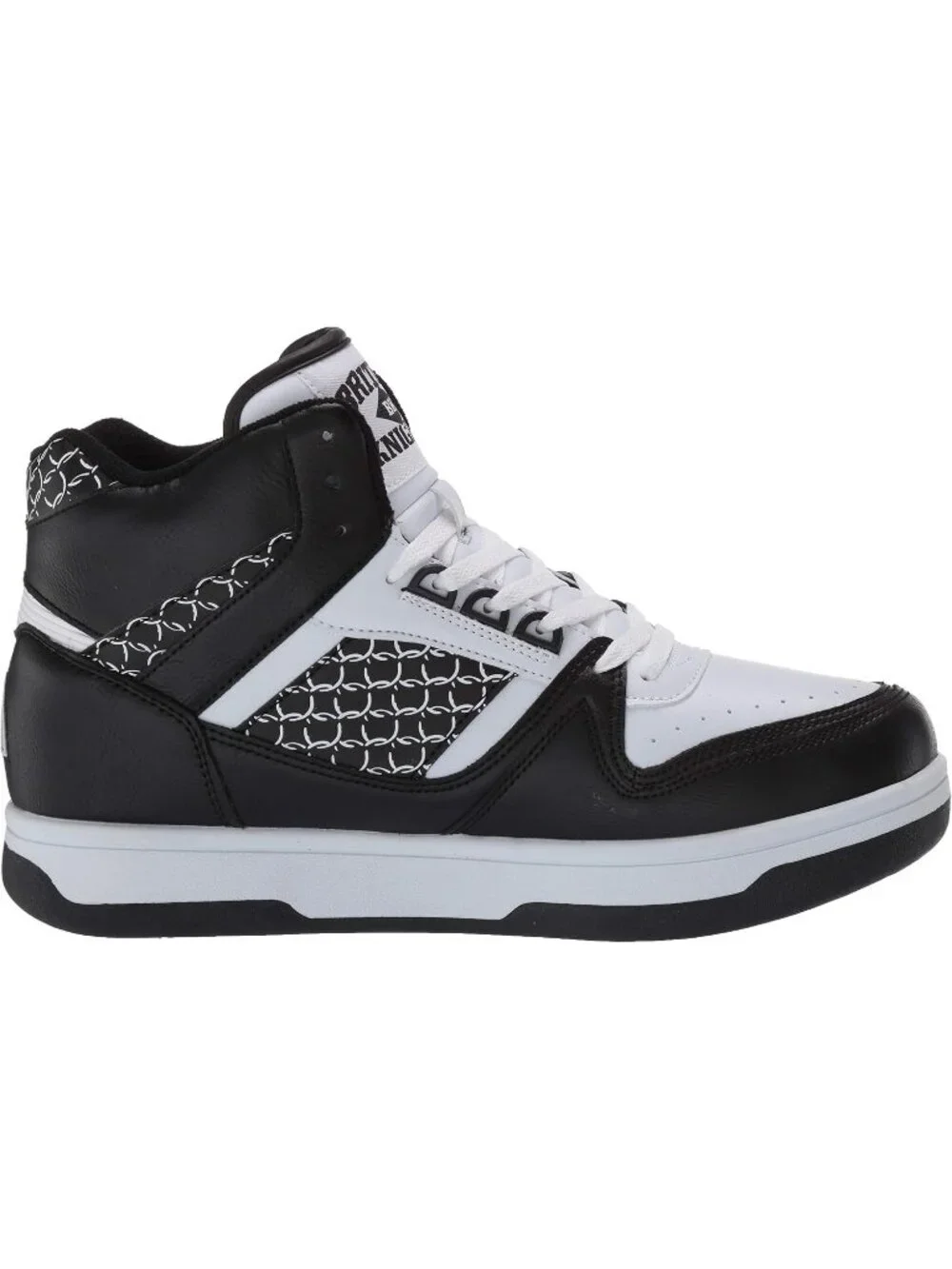Women's Black White Tennis Shoes Casual High Top Athletic Running Sneakers